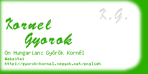 kornel gyorok business card