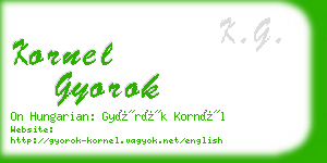 kornel gyorok business card